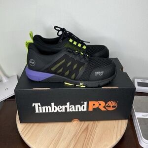 Timberland PRO Radius Composite Toe Work Sneaker Womens Black/Purple NEW